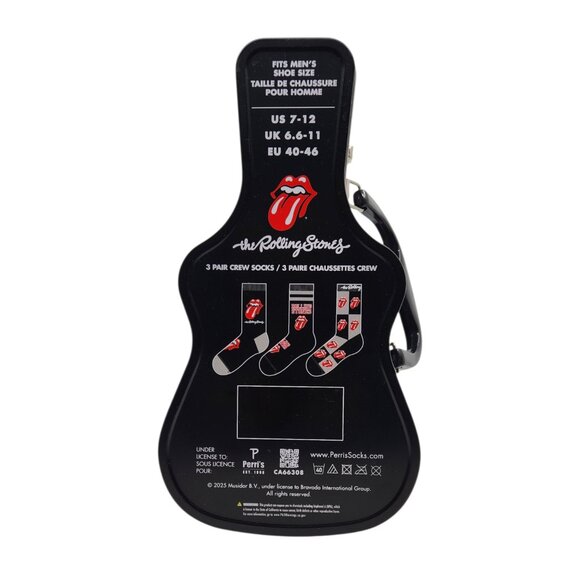 The Rolling Stones Guitar Tin Sock Box, 3 Pair - Picture 4 of 5